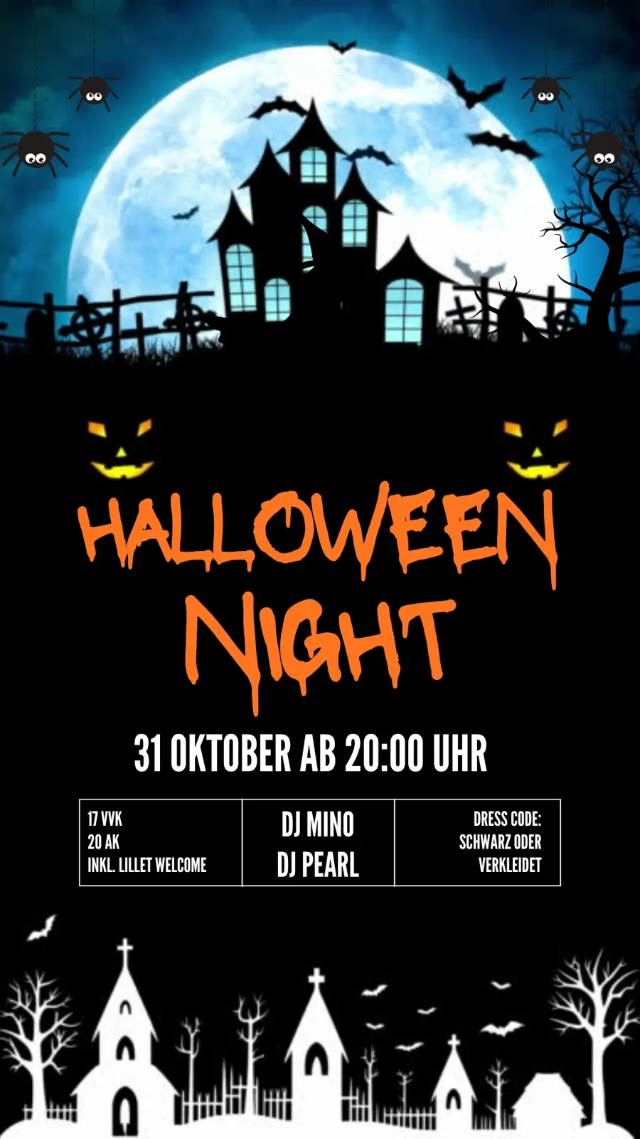 Plakat zur Halloween Night 2026 auf der Burg Blankenstein